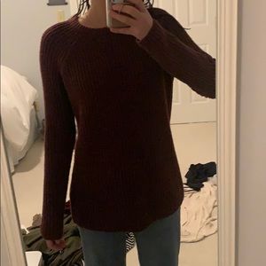 Maroon knit sweater